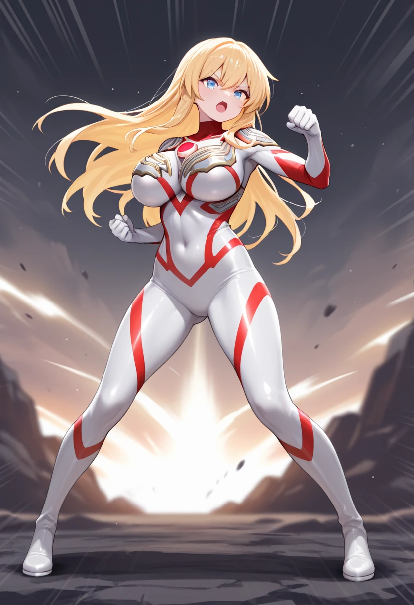 (masterpiece:1.2, Highest quality, Highest quality),(Super detailed),8k,wallpaper,(((1 female:1.5))),Mature female heroine,48 years old,Ultramanに変身する主婦,(((Dynamic fighting poses:1.5))),(Short Bob),((Dynamic Movement)),BREAK(光沢のあるUltramanユニフォーム),Glowing Skin,Big eyes,Droopy eyes,Long eyelashes,Beautiful thighs,Beautiful Hair,Beautiful Face,Beautiful Eyes,Beautiful body,Beautiful breasts,Beautiful legs,Beautiful fingers,BREAK((Ultraman)),((Ultraman_rise:1.5)),((The background is Prism Flash)),(((Dazzling Light))),(Clenched hands,Raise your arms,From below,Are standing,Light),(((Gorgeous trading cards,Beautiful frame,gold framed))),(((hands)))