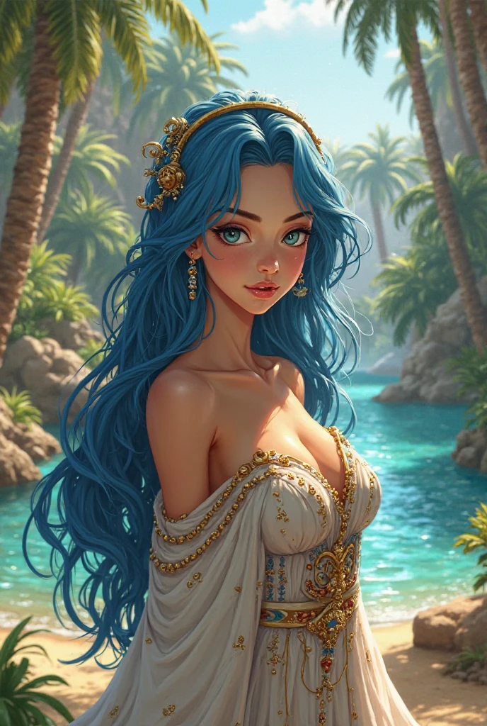 Nami from one peace in a torn saree naked
