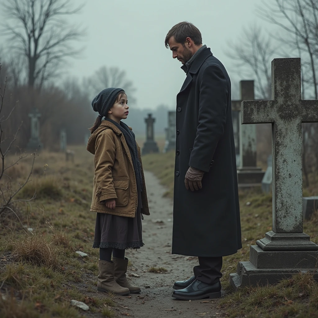 year 1862, funeral at a grave yard, family crying, ultra realistic, 4k, in color, bald man, colbey:, scruffy shor beard,