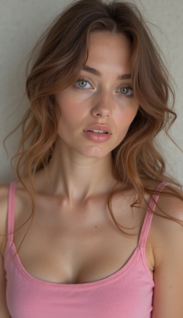 photo, (((17 years old))), australian woman, long hair, ((((dark redhead hair)))), ((dark green eyes)), ((((small tits)))), (thin face), ((((supermodel face)))), ((((kneeling, looking upwards to the camera)))), ,,,,, [8K, Best Quality, Masterpiece, Ultra High Resolution, (highly detailed CG unity 8k wallpaper), (best photo), isometric 3D, octane rendering, ray tracing, highly detailed, Realistic hands. Blurred foreground], red lingerie, bedroom, well illuminated, [[freckles]]