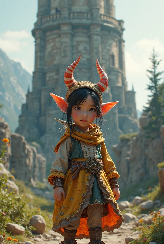 "Depict Tristana in her Dragon Trainer skin from League of Legends by Riot Games, no having clothes,dressed in a whimsical, dragon-themed outfit with a tiny dragon companion, have massive k-cups, in a magical forest with glowing plants and playful dragonlings."
