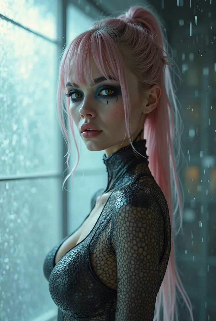 sporty girl,(((1girl))),((girl with long blonde hair and freckles, extremely cute and gorgeous)), nude body
(large breasts:1.4),saggy blonde hair:1.35,straight hair,long hair:1.4,colored inner hair,ear breathing))),((heterochromia:1.5, (pink_eye and aqua_eye))),((naked girl)),(((lustrous skin:1.5,bright skin: 1.5,skin tanned,shiny skin,very shiny skin,shiny body,plastic glitter skin,exaggerated shiny skin,illuminated skin, wet legs))),(spider lower abdomen,narrow waist,wide hip,athletic body,inflated legs,detailed body,(detailed face)),
cute,slutty,seductive,erotic,(((nsfw))), ((crotch shot with legs wide open:1.2))
zettai ryouiki,((erotic sexy nudity :1.3)),,(rgb headphones:1.5)
(dynamic pose:1.0),embarrassed,(centered,scale to fit dimensions,Rule of thirds),
cyberpunk city by the ocean at night, with bright neon signs and dark stormy clouds and puddles, scenery:1.25,
artistic photography,(photography taken by sldr),highres, sharp focus, (ultra detailed, extremely detailed), (photorealistic artwork:1.37),(extremely detailed CG unity 8k wallpaper),((synthwave background theme)),(((vibrant colors))),(intricate background),(masterpiece),(best quality),