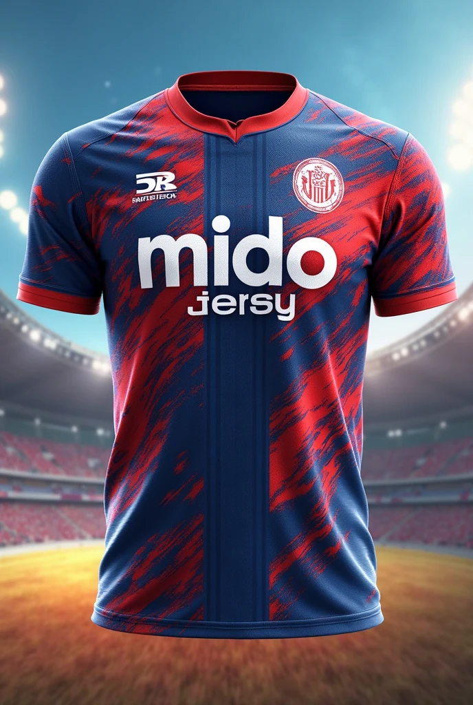 Create a river plate team shirt, gray and wine colors, with shield written mvf front and back