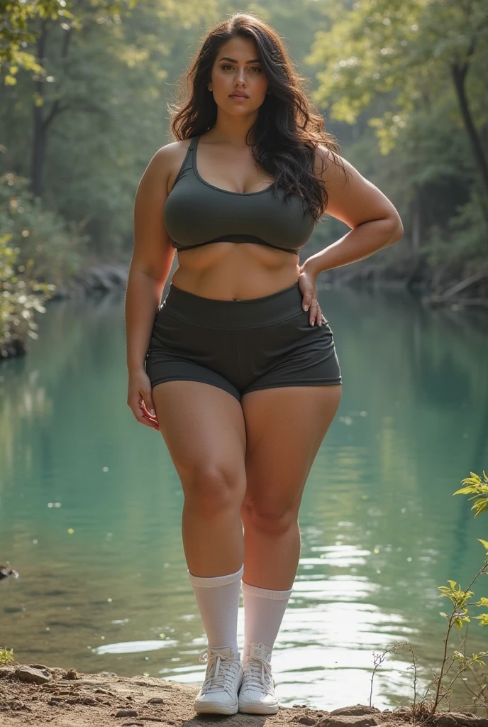Madhubala Indian sexy curvy plus size body beautiful actress in a Allure Asymmetrical Mini Skirt posing for a picture in Wildflower Wonderland Way for a photoshoot, camera front facing, smilling face, head to toe view, full body shot, hourglass body shape, curvy plus size body, bigger waist, busty, big hips, fleshy thighs, thick thighs, busty, full body view, head to to view, full body shot, sexy girl, beautiful curves, curvy model, attractive curves, attractive feminine curves, gorgeous woman, Wildflower Wonderland Way background,