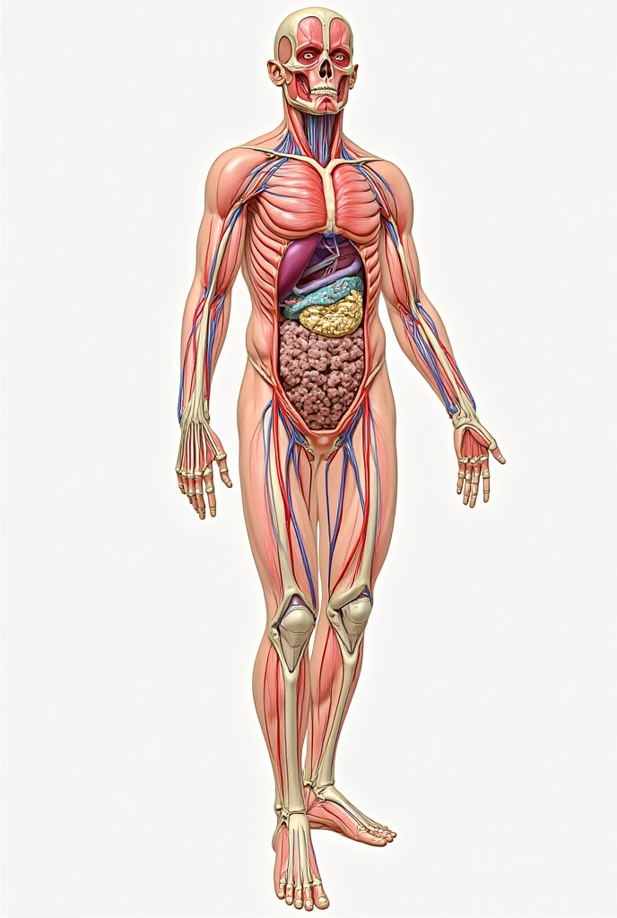 Create image of the complete male lymphatic system 

