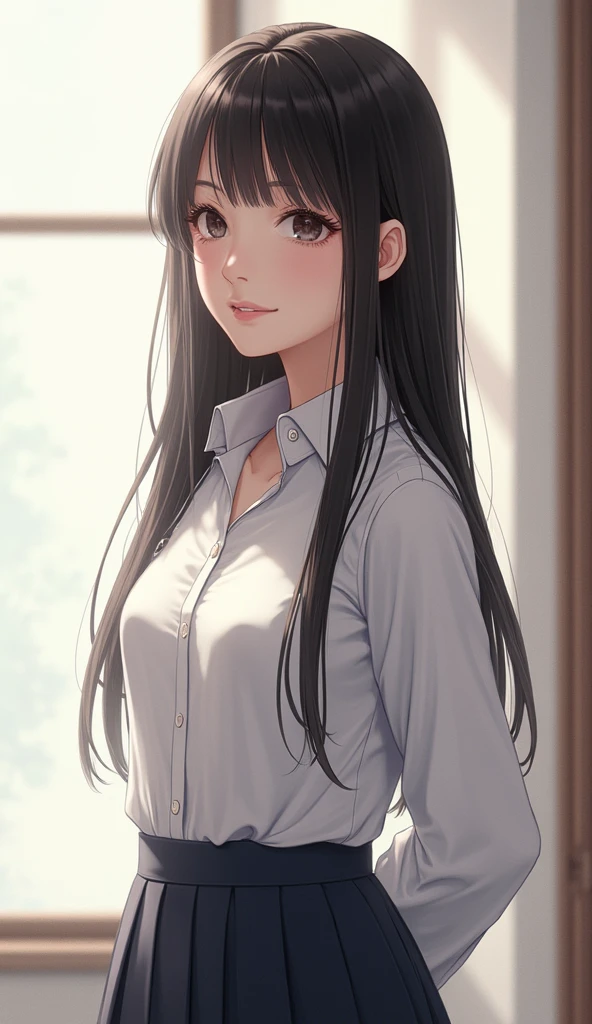 very cute and beautiful girl,(Very detailed美しい顔), (smile),blush,Black Hair,Seraphim,(White Shirt、Pleated navy blue pread your legs、Squat)、Sitting、(From below)、(Black tights、Lacy white panties), Country road, (Highest quality,masterpiece:1.0),Absurd,High resolution,Super detailed,Very detailed,32K,8k resolution, Intricate details,Movie Scenes,Detailed Background,alone,Dynamic Angle,