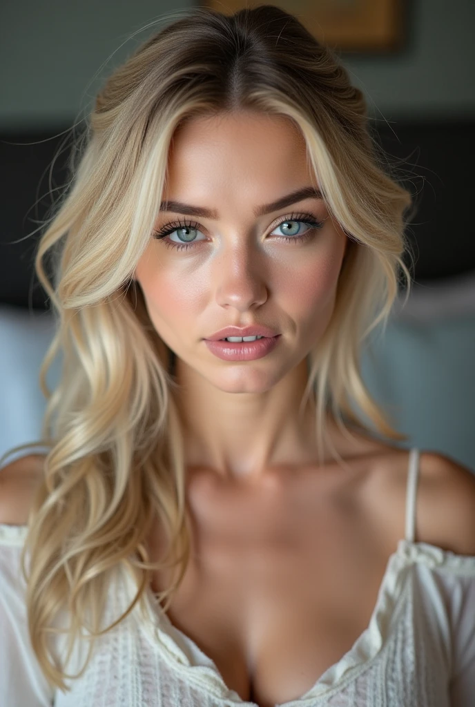 Crée une vidéo TikTok mettant en valeur une influenceuse au style glamour et sophistiqué.
Utilise des transitions fluides, des effets de lumière subtils et une musique douce pour mettre en valeur son charisme et son élégance. Assure-toi de capturer des plans rapprochés de son maquillage impeccable et de ses tenues tendance pour inspirer tes followers. Elle doit être belle et mettre en valeur ses attributs corporel. C'est une blonde au yeux bleus un peu d'origine scandinave.