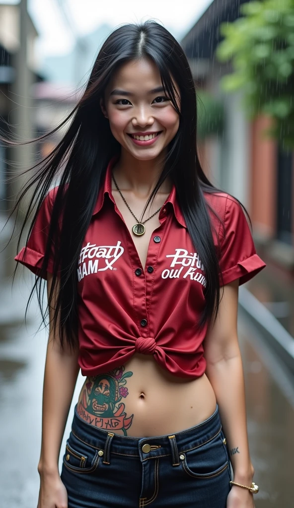 Melody laksani, kebaya bali, knife blood splashed