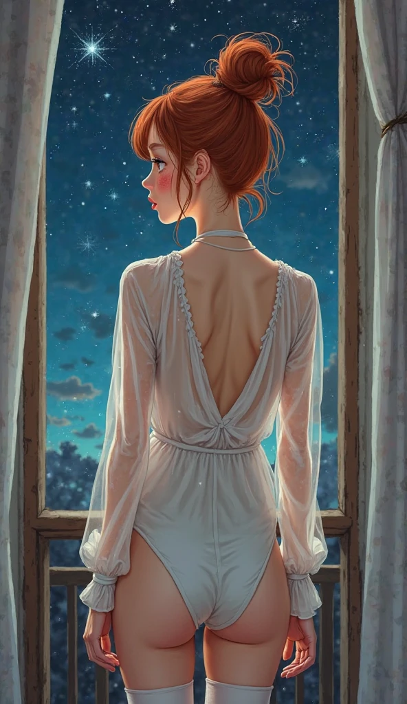((best quality)), ((masterpiece)), (detailed), 1 Girl, Off-shoulder sweater, nude
