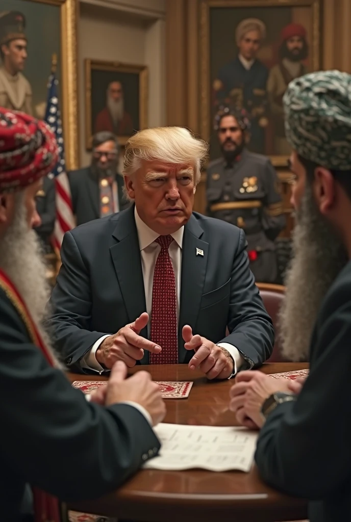 Create Donald Trump talking to Osama bin Laden
