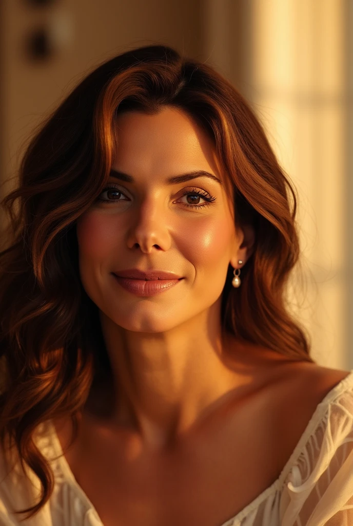 The image shows a beautiful 40-year-old woman with tanned white skin and short brown hair, wearing a vibrant red blouse, looking up at something in the air, lost in thought, woman's face looking off camera, looking to the side off camera, thoughtful and hopeful expression, 3/4 view portrait, profile portrait, looking to the side off camera, 40-year-old woman, photo of a woman, side portrait, portrait image She is about 40 years old, 165 cm tall and weighs 56 kg, profile image, standing in front of an orange background, looking away, a masterpiece of art, with a figure in the background. She is wearing a red blouse. The scene is serene with lush green plants around her and a white building with windows in the background.

Woman with tanned white skin and dark brown hair. Slim body, slim waist. Highly realistic skin, very elaborate and perfect face. She has a perfect mouth, a perfect face. Slim body, slim waist. Highly realistic, hyperrealism, highly elaborated skin, perfect face. Sharp photo, high resolution, high quality, masterpiece, 16K photo, high contrast, ((Masterpiece, best quality)), full body view, detailed skin, highly detailed, cinematic lighting, ultra realistic, dark brown hair, medium hair, portrait, full body view, contrast, close-up, cinematic light, ultra high resolution, RAW.

Highly realistic, hyperrealism, highly crafted skin, sharp photo, high resolution, high quality, masterpiece, 16K photo, high contrast, masterpiece, nude, naked, NSFW.