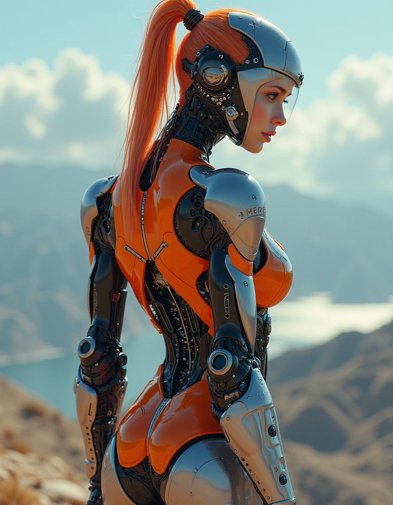 there is a woman in a robot suit posing for a picture, cyberpunk art inspired by Marek Okon, cgsociety contest winner, neo-dada, cute cyborg girl, beutiful white girl cyborg, perfect android girl, beutiful girl cyborg, perfect anime cyborg woman, cyborg girl, cyborg - girl, beautiful cyborg girl, beautiful female android!, perfect cyborg female