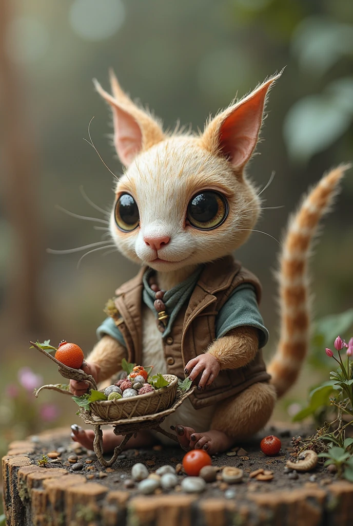 is a creature that can be minimally friendly, if you give him much smaller food, a little monster, even smaller, almost human-sized.