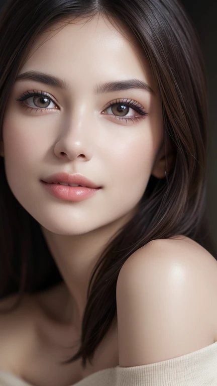 Fashion model 20 years old [[[[closeup cleavage]]]], [[[[boobgasm]]]], [[[[coll]]]], [[[[bshoulders]]]], perfect  eyes, Perfect iris，Perfect lips，perfect teeth，Perfect skin，Long face，slender nose，Soft front light，hdr，Movie girl，Casual，long whitr hair，Long hair with a shawl，Long hair like a waterfall，Bedroom in the background，Beds，（pastel colour：1.2）