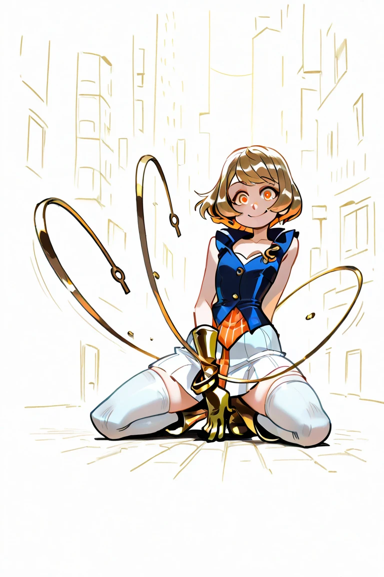 Sexy girl with pantyhose and high heels and whip and yellow gloves