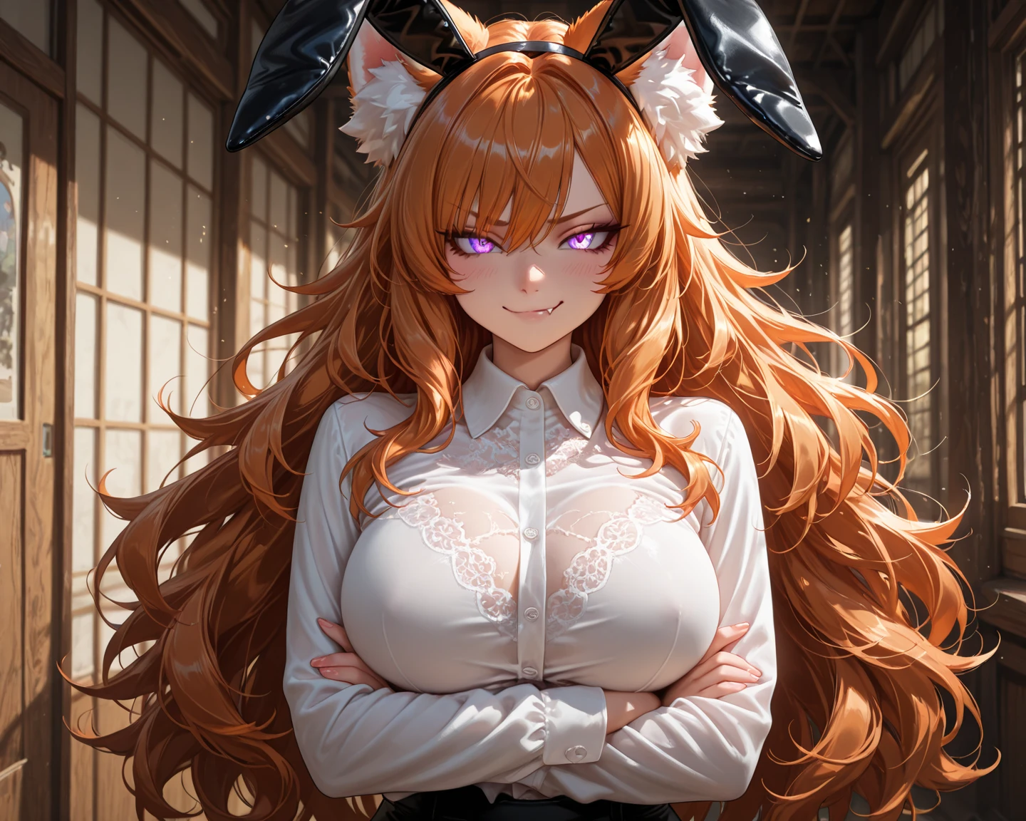 Raphtalia, 25 year old woman, orange hair, orange hair, rounded bear ears, ruby red eyes, Bukkake en cara, Bukkake, semen, fondo club nocurno. ropa bondage. sexy, semen en boca,