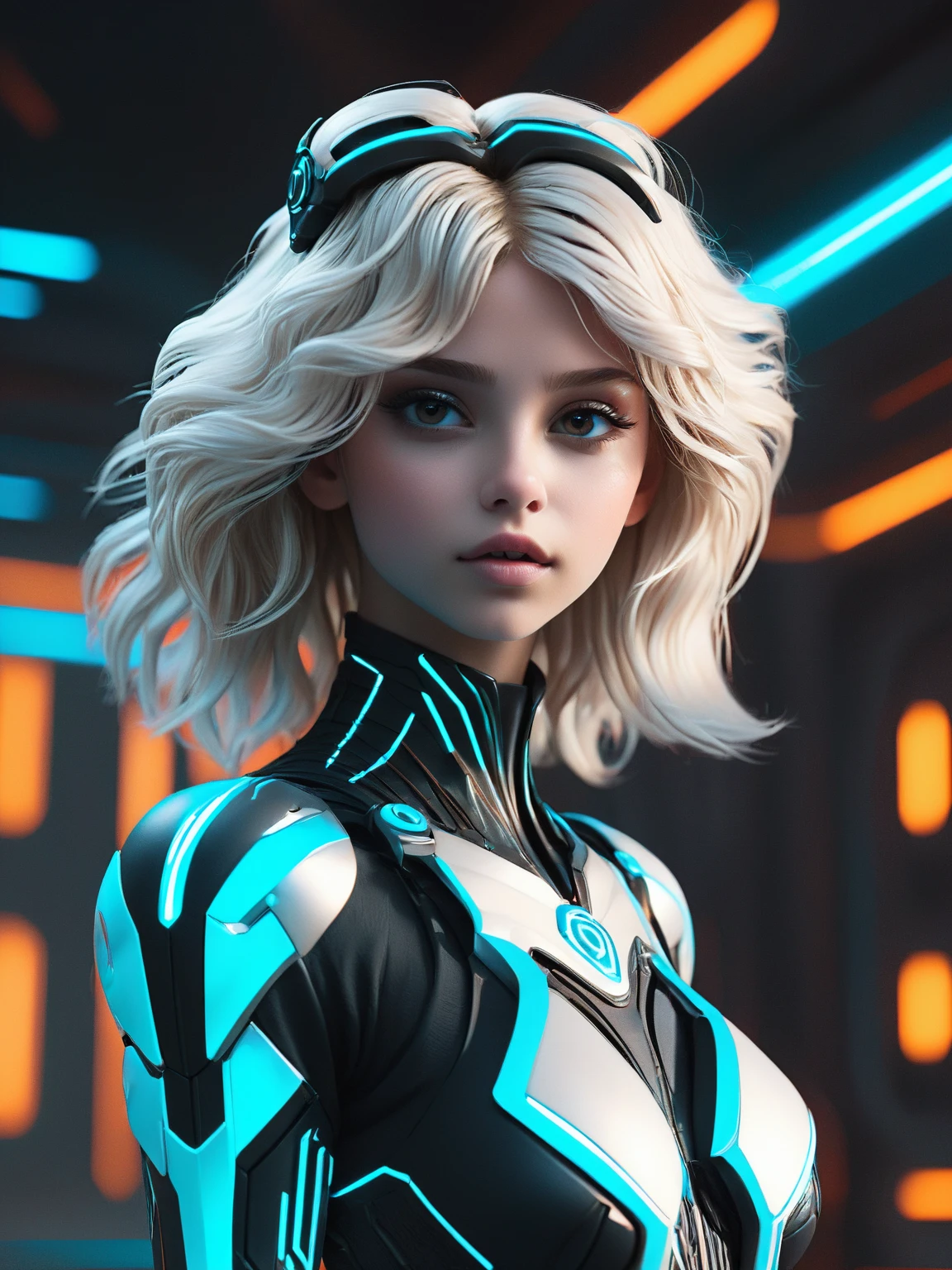 Uma ia com o nome de juliadroid futurista android  humana feminina.
