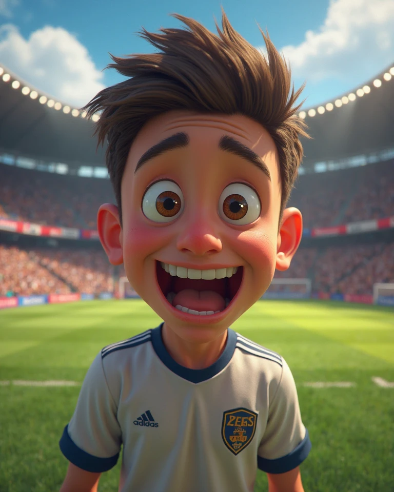 FC MOBILE BD written on a boy's body in a jersey et