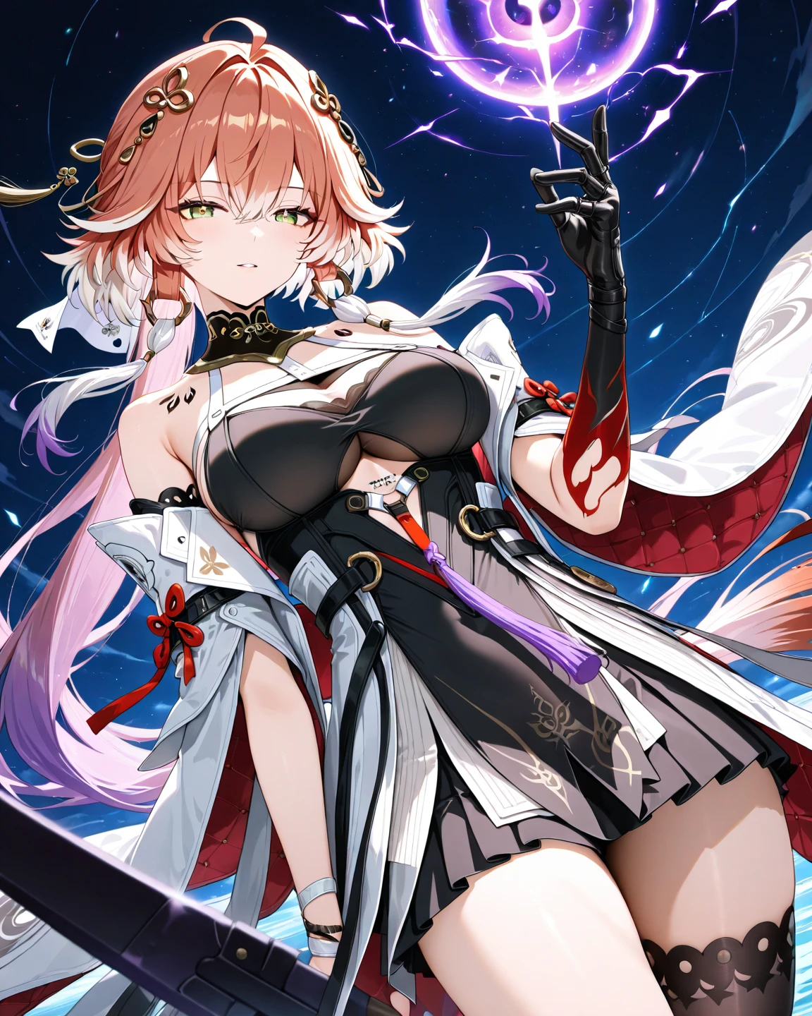 masterpiece, best quality,1girl,solo,yae miko, (kbxll:0.8)
