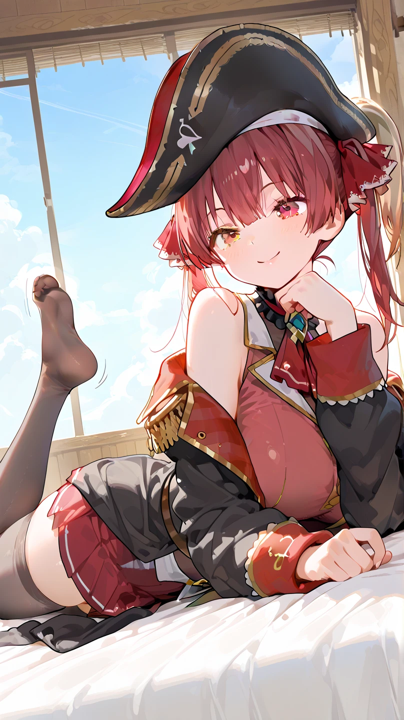 1girl,(pirate:1),red,red hair,eyepatch,deck, (masterpiece, high quality:1.2), looking at viewer,paw pose, (embarrassed:1.2), blush,bba,ahoy,saliva,