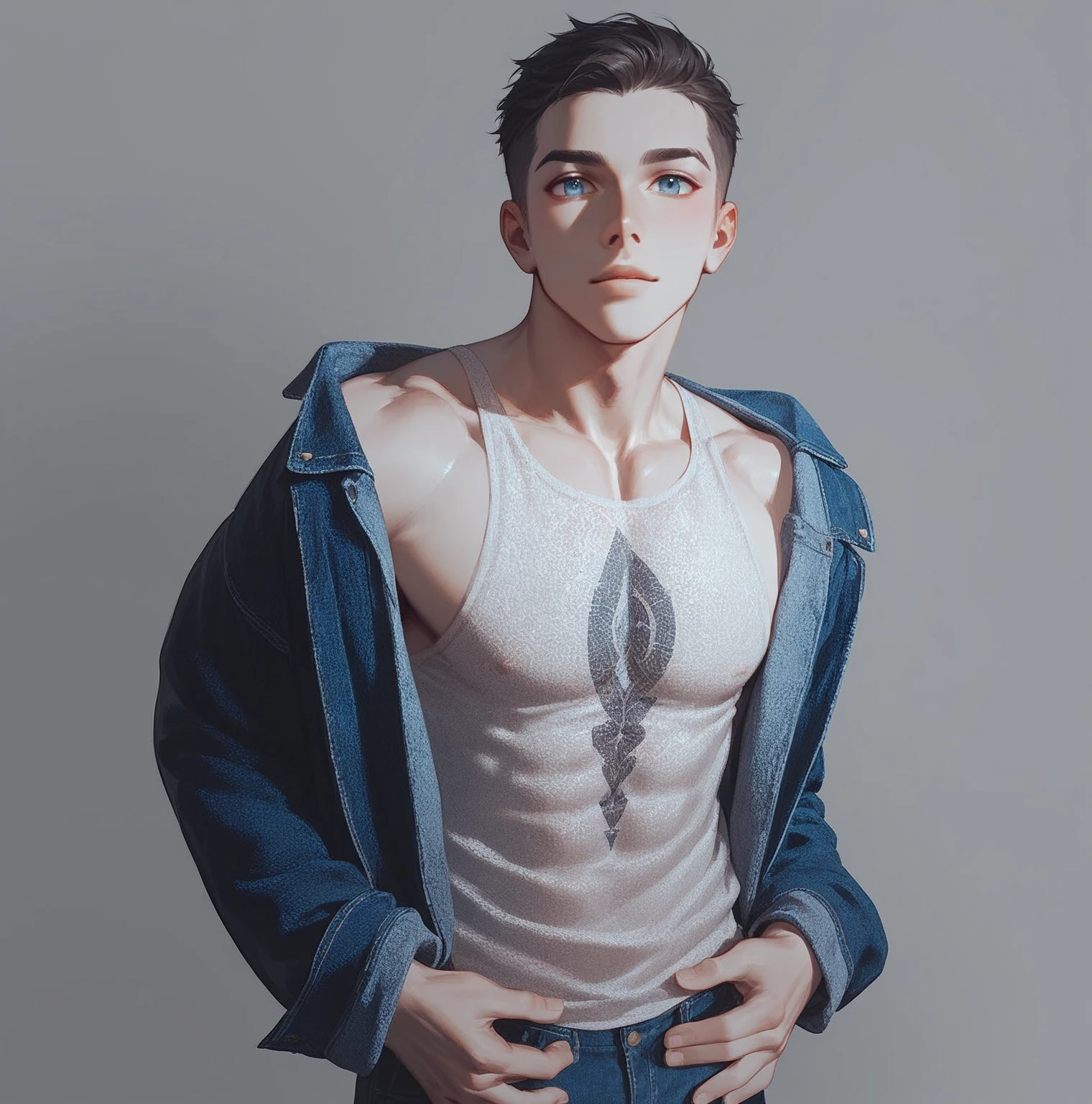Boy undressing 