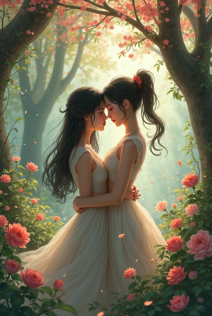 Monet and Nami lesbian kiss