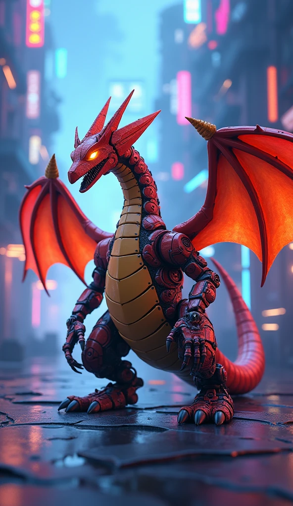 a close up of a toy dragon with a red and blue tail, mega highly detailed, stylized as a 3d render, super detailed color lowpoly art, stylized 3 d, 3 d render official art, 3 d render stylized, high quality lowpoly art, stylized 3d render, low - poly 3 d model, low poly 3d model
