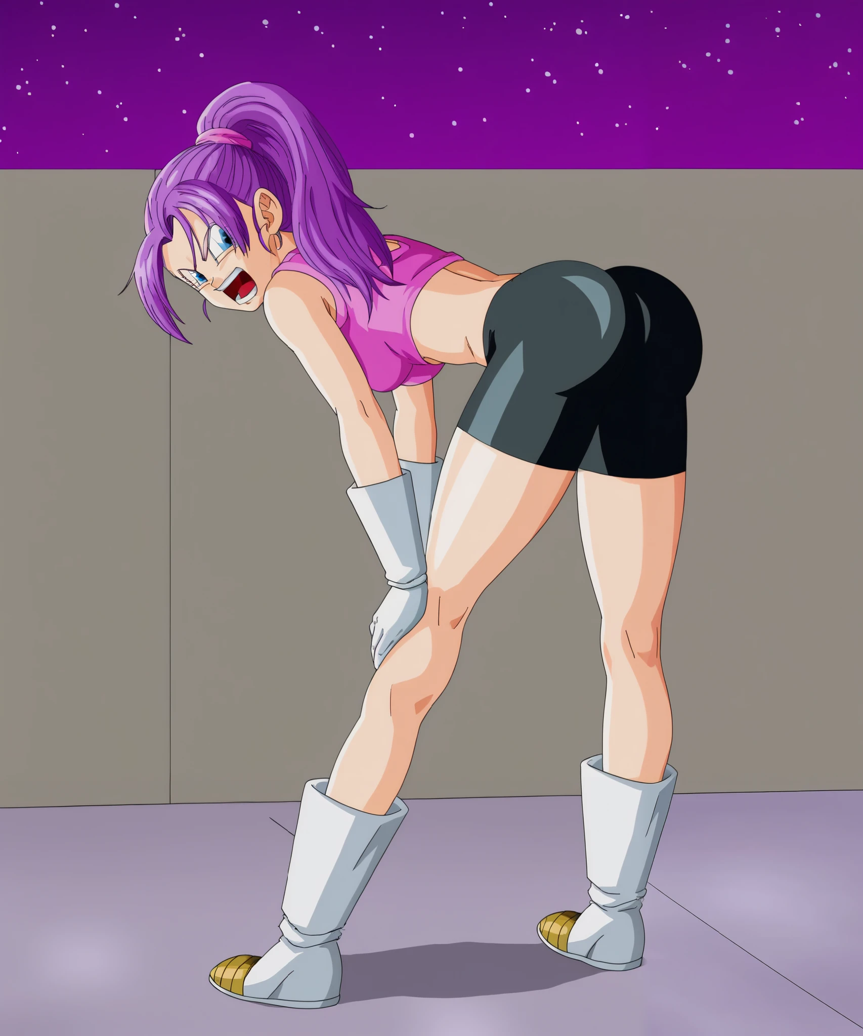 Gine, dragon ball series, short hair, black hair, black eyes, spiky hair, looking at viewer, behind pov, bare back, nude, perfect body, bubble butt, big ass, round ass, thick hips, thick, thick legs, pronebone, from behind, deep penetration, huge penis, veiny penis, large insertion, angry look, angry face, sex on ground, beach, beach background, ocean, sand, towel on ground, spread legs, open legs, sex from behind, lying, on stomach, prone bone, dark-skinned male, large penis, erection, source_anime, score_9,score_8_up, score_7_up, ginedb, anime, long hair, breasts, open mouth, bare shoulders, medium breasts, black eyes, lewd, penis inside vagina, deep penetration, wet pussy, 