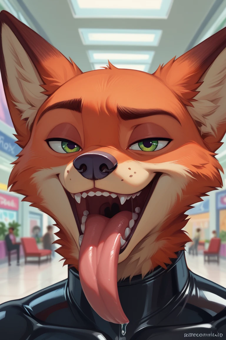 cinematic lighting, detailed background, depth of field, solo, slim, ((seductive)), perfect anatomy, (best quality, ultra detailed, sharp:1.3), masterpiece, 8k, 4k, solo, hyper realistic, seductive, natural lighting, beautiful face, nsfw, by chunie, seductive pose,(detailed fur), naughty face, penis, balls, extremely detailed fur, detailed penis, dark background, muscular male, ((chunie)), ((seibear)), juiceps, detailed eyes, Nick Wilde from zootopia, ((cum on face)), ((fellatio)), ((pov blowjob)), Nick Wilde, fox