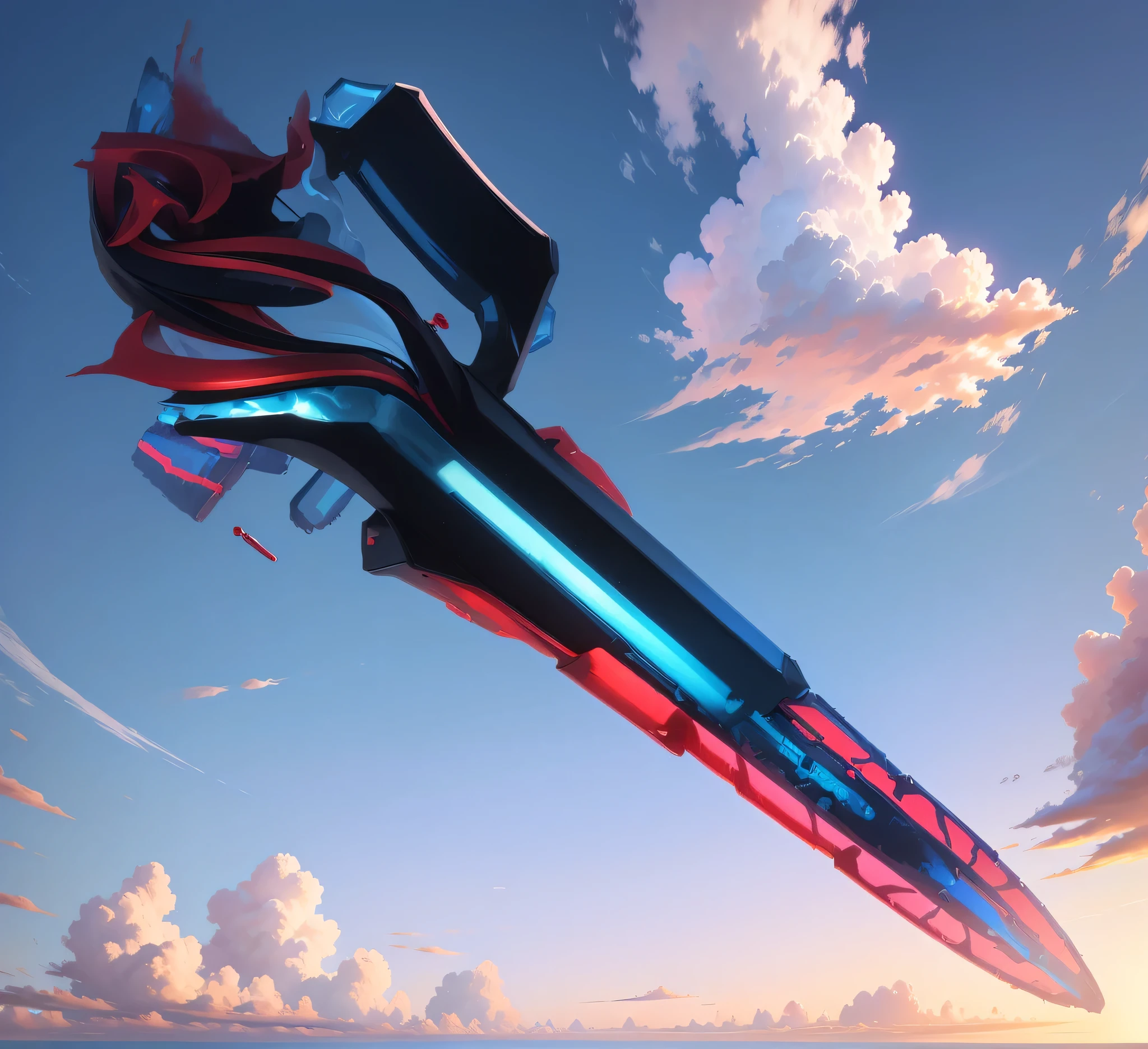 a blend of blue and rose red,Clear blue sky blue, as the dominant color ,and gives them the texture of candy(Keep the original image complete )