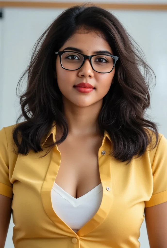 Mia Khalifa with white wet shirt open