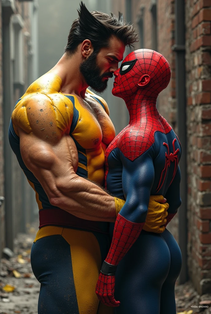 Very Fatty Salman khan and slim spider man in a room