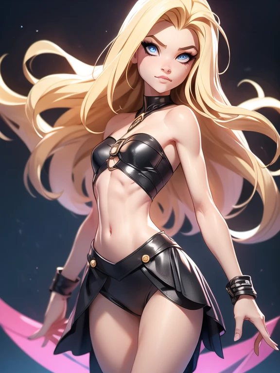 girl estilo rayman legends, character estilo art rayman legends, (girl), fully body, viking style, Giant Accessories,Giant Monster, Little bunny, sensuality, FANTASY