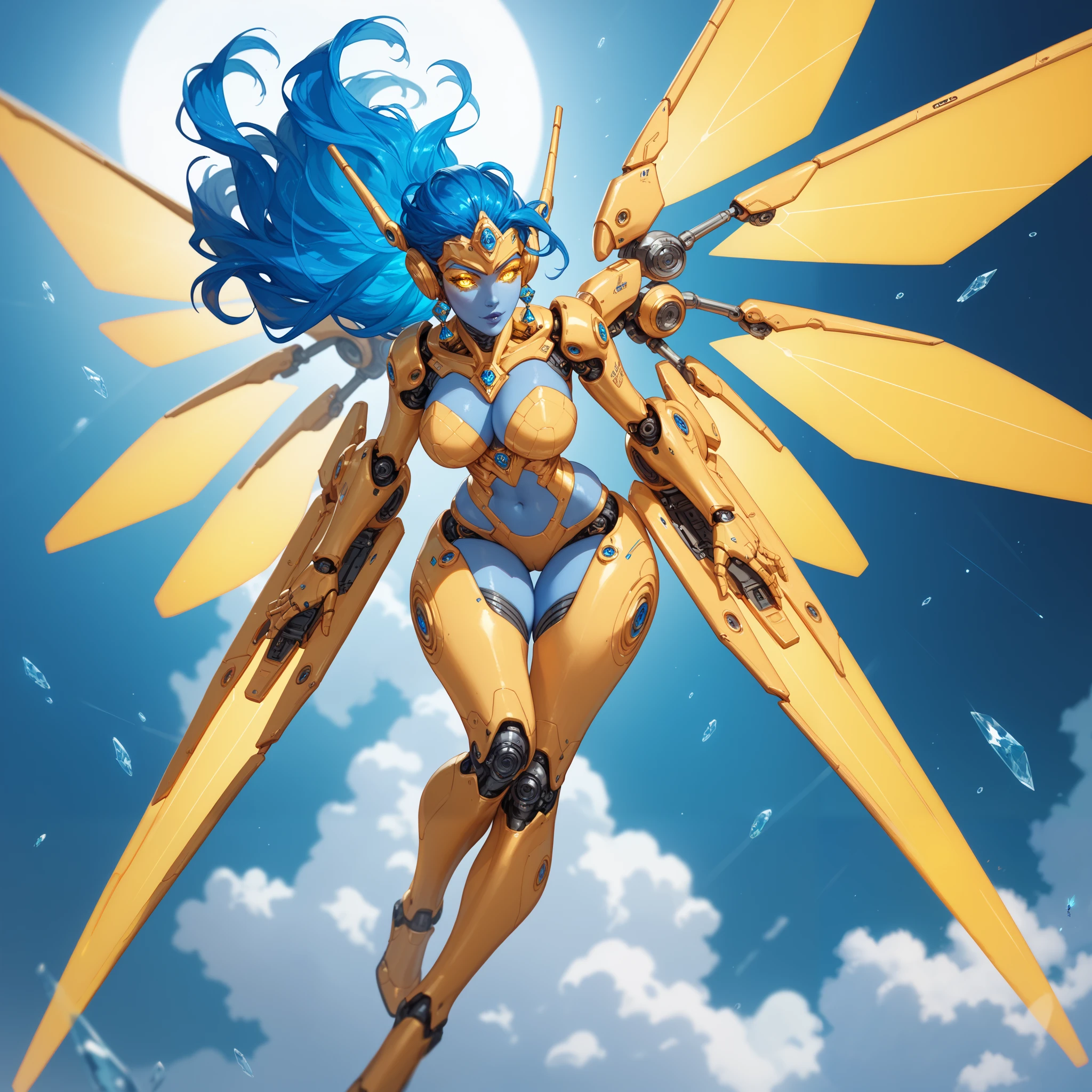 (masterpiece, best quality, high quality), RAW photo, (good body, good proportion, good anatomy, good fingers, good hands), detailed skin, detailed face, blue skin:1.2, Neytiri, avatar \(movie\), bracelet, yellow eyes:1.4, jewelry, forest, jungle, clouds, fog, floating island, depth of field photo of (sks woman:1), Billie Eilish, (18 year old), small breasts, nude, with bow in hand, full body in view, (small boobs), ultra skinny, athletic, muscular, pubic hair, exposed vagina, light smile, underboob strap, headstrap, skinny hips, mad baring teeth,