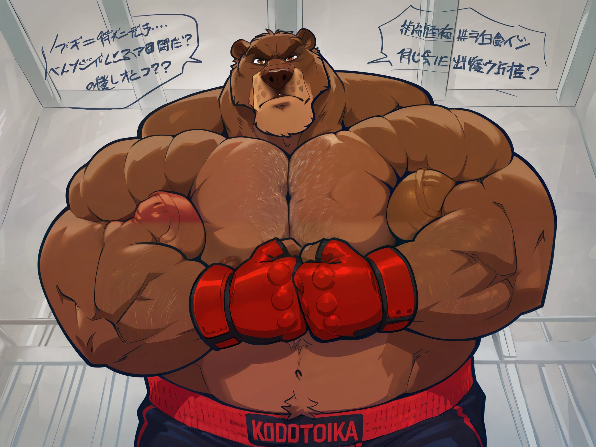 masterpiece, best quality, 8k resolution, Very detailed, hairy,(((polar bear)),(((Mature))),(((beard))),(((fat))),(((White hair all over body))),(((portrait))),(((White hair))),(((Dark room))),For the audience,(((Shirtless))),(((Nipple Rings))),(((Blushing))),Highest quality scene,(((Hip bulge))).(((whole body))),((( Blindfolded))),(((Kneeling))),(((Fat-enclosed muscle))),(((Round face))),(((alone))),(((Strong body))),(((Open your mouth and stick your tongue out))),(((Shameful))),((sweaty)),(((Thong))),((Black socks)),