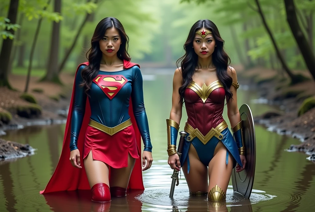 1girl in dress, Beautiful Hawaiian Woman,((Supergirl Suit)),(Sleeveless),(high legs),((tanned skin)),(Big breasts),Sexy superman logo, full-shot, Standing Pose, looking at the viewer ,View of rice fields, hut houses,Detailed backgrounds,Photorealistic、a picture、masterpiece、realistic、Reality、photorealism、High contrast、Photorealistic Art Station Digital Art Trends 8k HD High Definition and Realistic Detailed, detailed, Leather Texture, Ultra-detailed, realistic skin texture, haunted, best quality, 超High resolution, (Photorealistic:1.4),, high resolution, detail, Raw photo, Sharp Re, Nikon D850 Film Stock Photo by Lee Jefferies 4 Kodak Portra 400 Camera F1.6 lens rich colorhyper realistictexture lifelike dramatic lighting trending art station unreal machine synestil 800