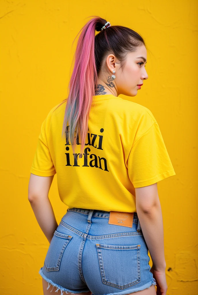 Linda Mulher Negra, Uma foto ultra detalhada de uma morena de 22 anos, com cabelos molhados, com franja lateral e solto, olhos castanhos, beleza natural, calm expression, tom de pele quente, corpo forte, vestindo uma camiseta branca justa -camisa, com jaqueta, wearing pants, em uma grande rua de salvador, sem joias, sem maquiagem, dramatic lighting, 4k.