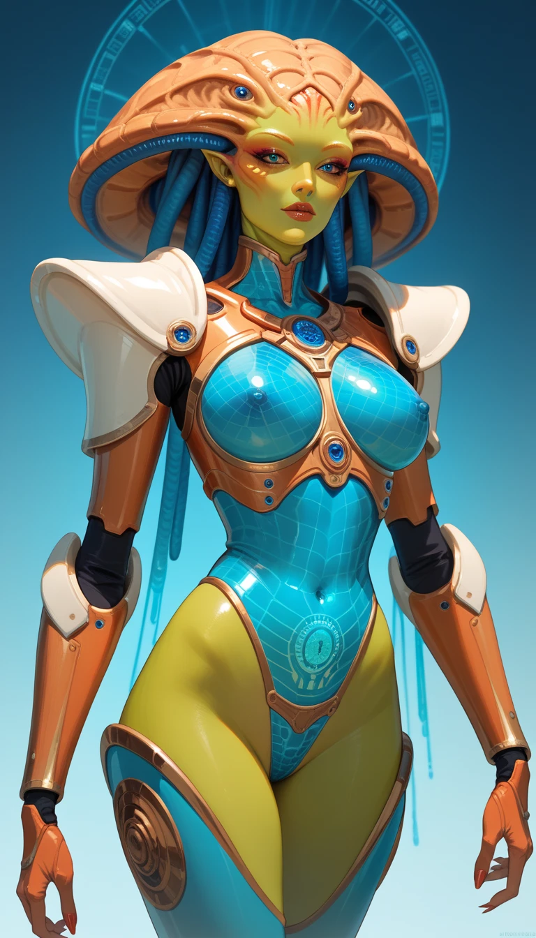 Anubiest quality)), ((masterpiece)), (detailed: 1.4), crysis nanosuit, square chin, Guweiz-style art, Guweiz, beautiful character painting, Guweiz in Artstation Pixiv, Guweiz in Pixiv ArtStation, beautiful digital art, Wlop Rossdraws, masterpiece Guweiz, (Absurd), ((head adornment that falls in two straps over the shoulders and has the part hanging over the nape of the neck tied in braid, called nemes)), Thin woman, Egyptian airplane pilot ready for war, perfect body, dark skin, Tutankhamun mask, (((Hemhem crown on head, Style of a triple Atef)))), ((((Khat))), (((defined muscles, half thick bare thighs, closed mouth, only in panties, muscular body covered by technological clothing, Neon Genesis Evangelion style, cyberpunk, ((Sphinx)), (Cleopatra), head covered by an Egyptian ornament in the shape of a golden eagle wing, ((perfect medium breasts)), (white eyes without pupillack, silver and red clothing)), (((long black straight hair with heavy bangs on the forehead)))), (Egyptian ornaments), ((hieroglyphics on the arms)), short underwear, garter belt, by mucha, niji --V5, close to the real, psychopath, crazy face, sexy pose, background with a sphinx, 2 pieces clothing, pastel, centered, scale to fit the dimensions, HDR (High Dynamic Range),Ray Tracing,NVIDIA RTX,Super-Resolution,Unreal 5,Subsurface Dispersion, PBR Texture, Post-processing, Anisotropic filtering, Depth of field, Maximum clarity and sharpness, Multilayer textures, Albedo and specular maps, Surface shading, Accurate simulation of light-material interaction, Perfect proportions, Octane Render, Two-tone lighting, Wide aperture, Low ISO, White balance, Rule of thirds, 8K RAW