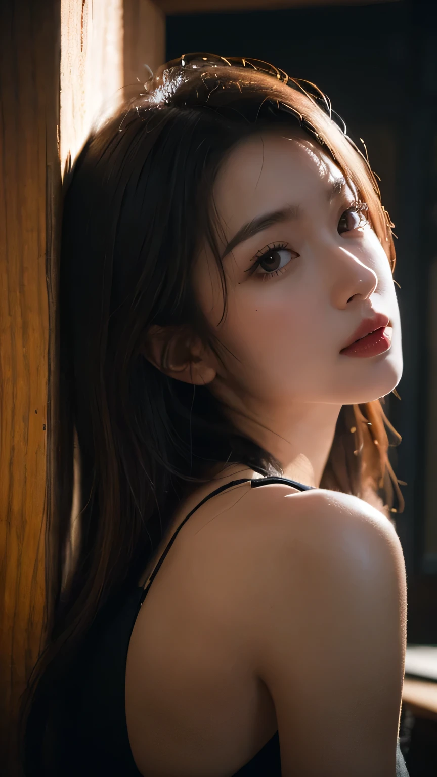 Best quality, masterpiece, ultra high res, (photorealistic:1.4), raw photo, 1girl, in the dark, deep shadow, low key, cold light