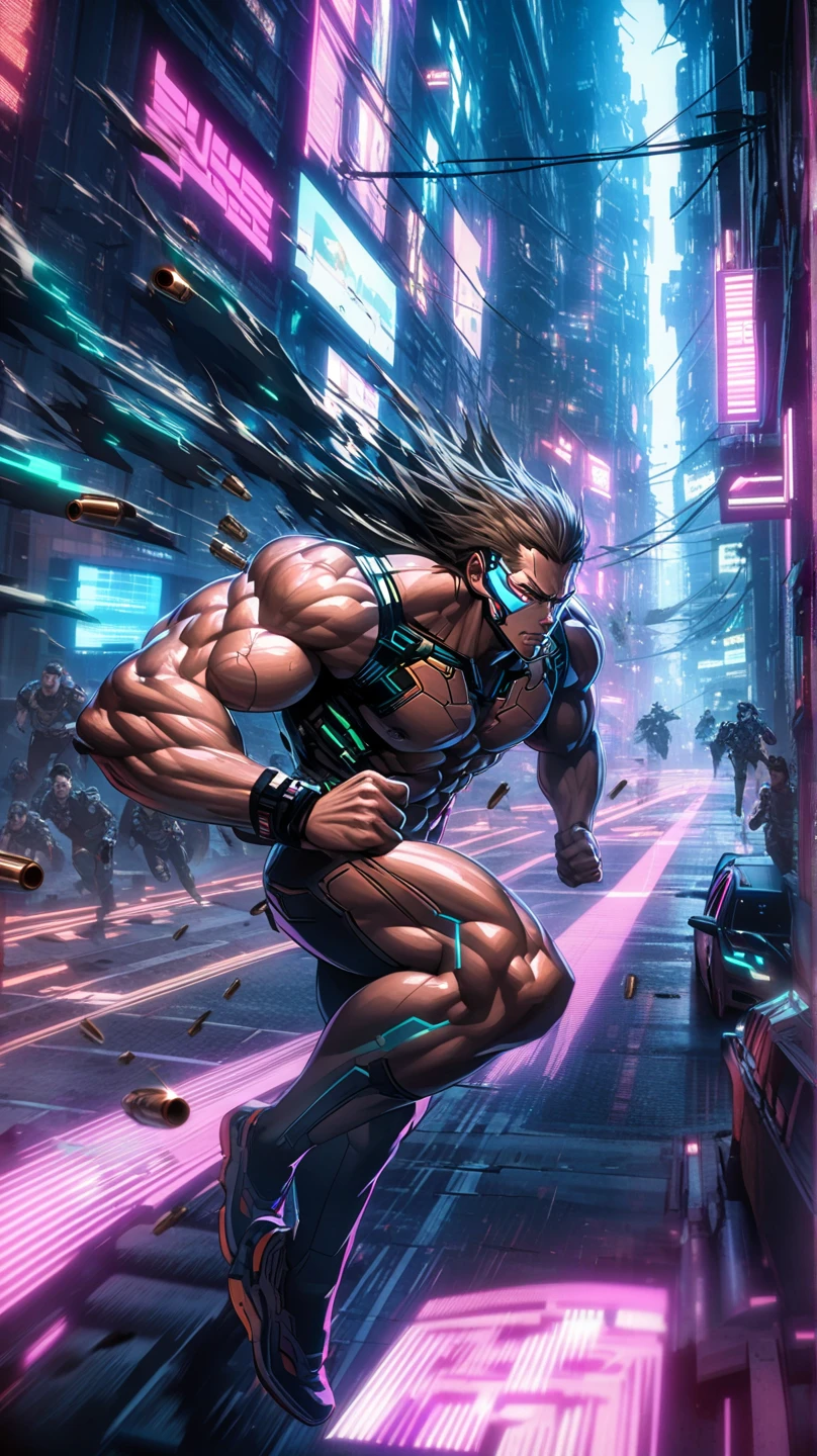 two male, (human body, muscular, full nude, only Glowing cyberpunk future helmet, only skinny Transparent fundoshi, covered semen,) realistic, light skinned, big huge bulge, Looking back, Stick your ass, 