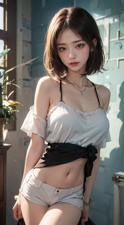 best quality, masterpiece, highres, realistic,photographic,(exquisite body:1.2),gorgeous face,(milky skin:1.3),intricate details,high resolution,high detail RAW color photo,wallpaper
1girl, purple hair, dress, hair ornament, solo, breasts, bare shoulders, white dress, crystal, Crystal skirt, jewelry, looking_to_the_side, asymmetrical_sleeves, clothing_cutout, shiny_hair, hair_rings, floating, spotlight, alternate_costume, sparkle,Multi-layer dress, floral print,
(VSCO A7:1.5),16K,HDR,highres,depth field,(film grain:1.1),boken,ISO 200,golden hour,(lens flare),vignette,rainbowing,(color grading:1.5)