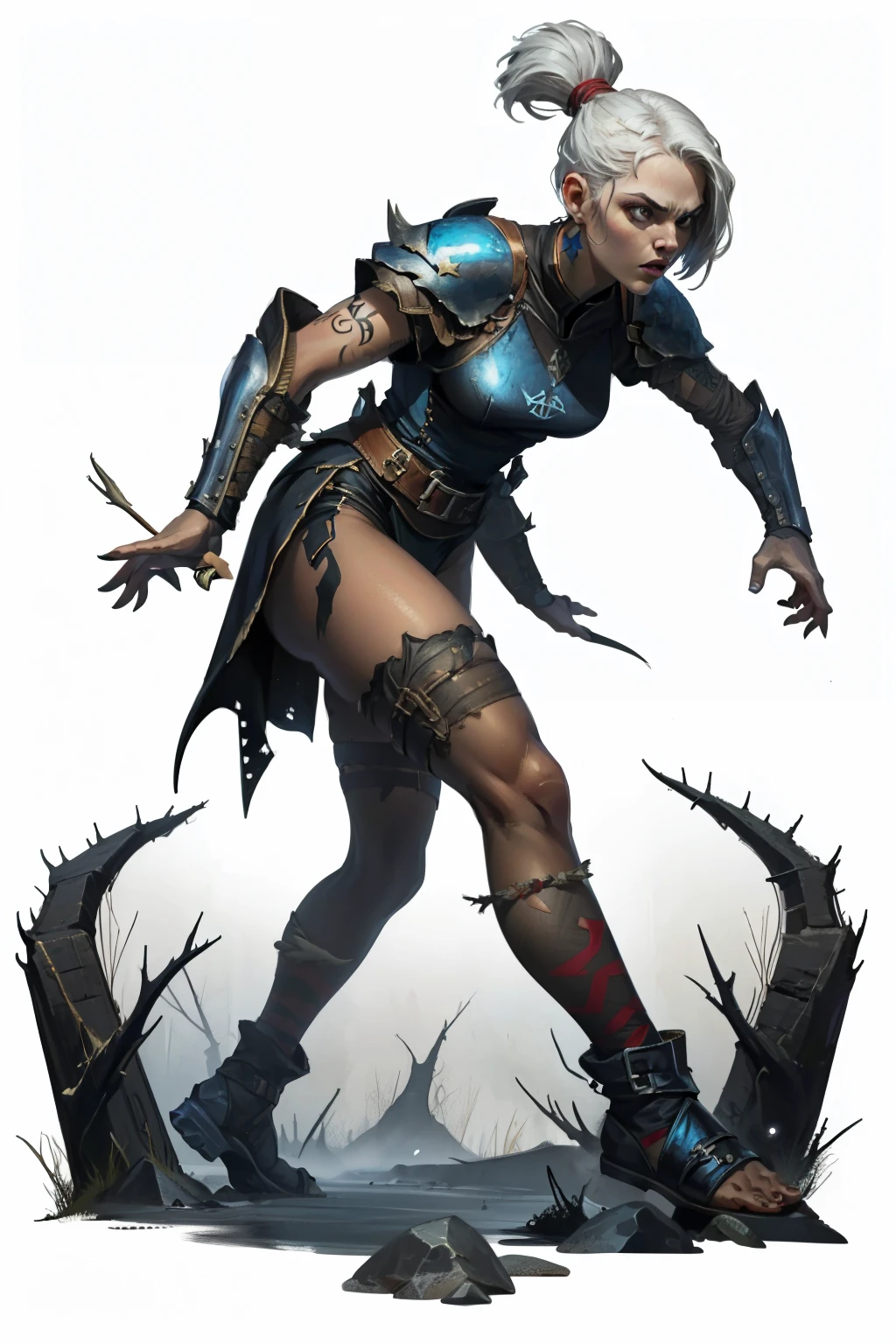 dead evil rotting zombie girl Blue Beetle, combat stance, highly detailed, evil vilanious look, menacing, bloody, bloodthirsty, ripped clothes, torn apart costume, vibrant appearance, creative behavior, extremly detailed, imaginative, , spontaneous, highest quality, skin texture, intricate details, (cinematic lighting), RAW photo, 8k, masterpiece,best quality,ultra-detailed,very detailed illustrations,extremely detailed,intricate details,highres,super complex details,extremely detailed 8k cg wallpaper,