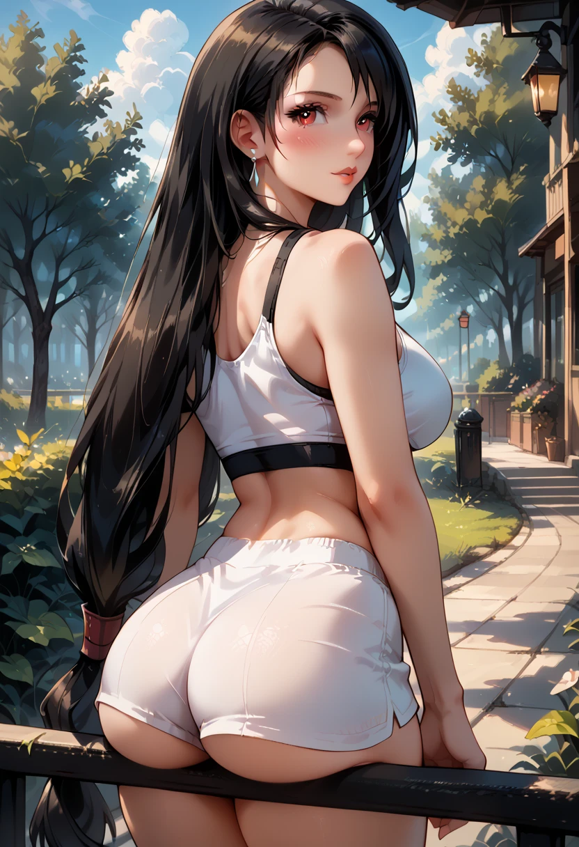 1girl, solo, (((standing full body))), (((she wears sport shoes))), masterpiece, (high detail:1 1), Rough face, Natural skin, high quality, Hinata Hyuga,black hair, (((very long hair))), ((bangs hair)), ((braid hair)), detailed hair, white eyes,(Big breasts:1.2 ),( smile:1.2),Face blush,Sexy figure, perfect bodies, beautiful eyes, (Detailed face and eyes), (face: 1 2), voices, Extra, real photo, ... ... ........... PSD, sharp focus, contrast lighting, Delicate skin, High definition 8K, incredible details, realistic, professional photo shooting, 8K UHD, SLR camera, soft lighting , high high quality, film grain, Fujifilm XT3, magic, particle FX, (((leather flare pants))), (((she wears leather flare pants))), (((leather tank top))), in the forest, dark forest, horror forest, lavender field, looking at viewer, (((Show cameltoe))), ((full body)), ((standing)), gloves, ((huge ass)), nipples, (((show armpits))), (((very sweaty armpits)))