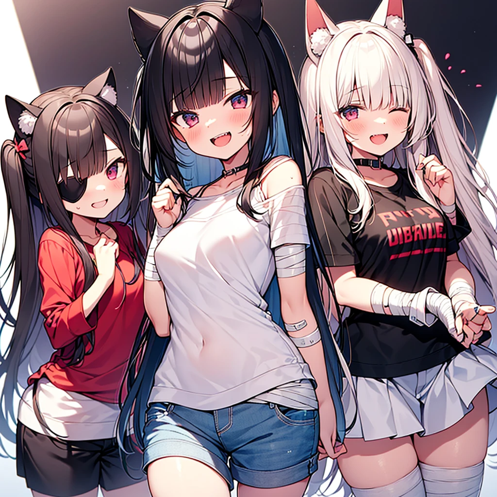 (Highest quality)pantiesをはいている女の子、3 people々is lined up、underwear、panties、臀部3 people々is lined up、pantiesをはいた女の子3 people々is lined up、In underwear、みんなpantiesを履いている、ピンク色のunderwear_Black lace decoration、She's sticking her ass out here、Fullback panties、全員underwear姿、Undressing、Butt fully exposed、Miniskirt