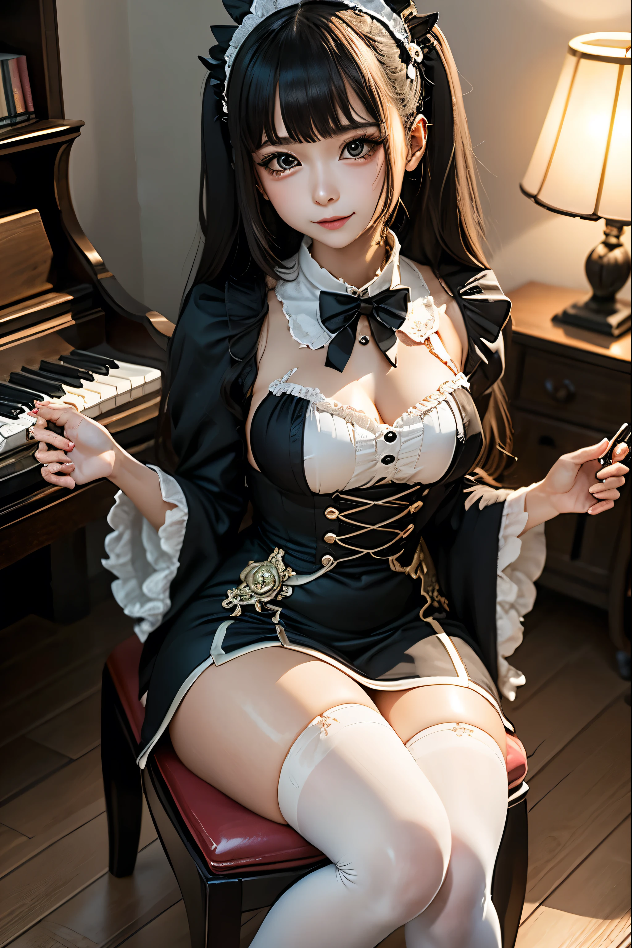 Hard Dark Gothic Makeup、Deep Night Sky、Horror、Black dark eyeshadow、sad、Good skin radiance、Dark Gothicメイク、Dark smile、palace、24-years-old、Embarrassed look、Dark Gothic、Obscene language、highest quality、Drunk face、紫のMaid clothes、Mysterious、Noble、sexy、Loving smile、Right blue eye, Left eye is red、Platform Heel Shoes、Heavy makeup、Gothic Lolita Clothing、Silver Hair、Long Hair Straight Hair、Cute Gothic Lolita Dress、Beautiful Face、elegant features、Fascinating face、Stained glass is the background、Chest glistening with sweat、The room is dark、gothic long dress、Bell Sleeves、Wizard Sleeve、Decadent look、Sexually excited expression、Glossy thighs wet with water、Thighs that are wet and shiny with oil、Background of a room full of roses、The embroidery is pink、The dress has pink embroidery、Thigh-high socks、Knee-high socks、Gentle expression、Dark black eyeshadow、Stained glass and rose background、Female Duo、Female couple、dark church background、Stained glass、Black metal world、Dark Castle、Slender body、gothic long dress、Maid clothes、Victorian dresses、Her thighs glisten with sweat、My body is wet and shiny、Lots of glitter on the thighs、My thighs are sticky from sweating、Sweat glistens on the thighs, The whole body is sweaty and shiny、Quite sweaty、My thighs are sweaty、My thighs are so wet、My thighs are shining with sweat、A lot of sweat glistens all over the body、Small breasts、Orchestra StageStage、Dynamic Angle、sitting on a gothic chair、Play the violin gracefully、With a violin、Press the violin strings、violinist、orchestra performance、Thin thighs、slender、Violin body and strings、