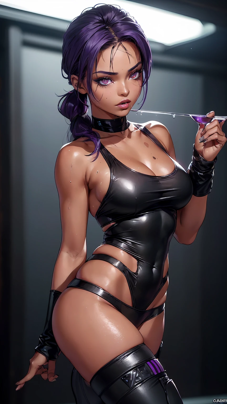 bikini lince leopardo, sexy, with latex stockings