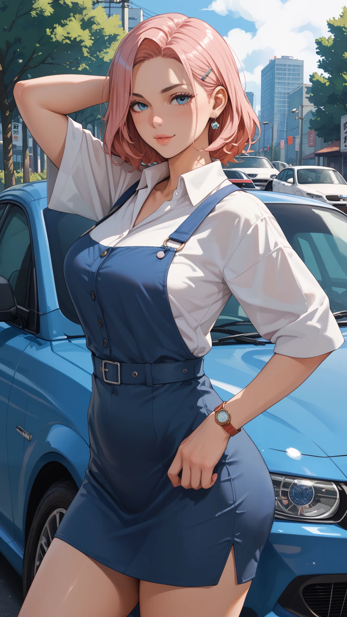 BMW E34 with Japanese anime drawings