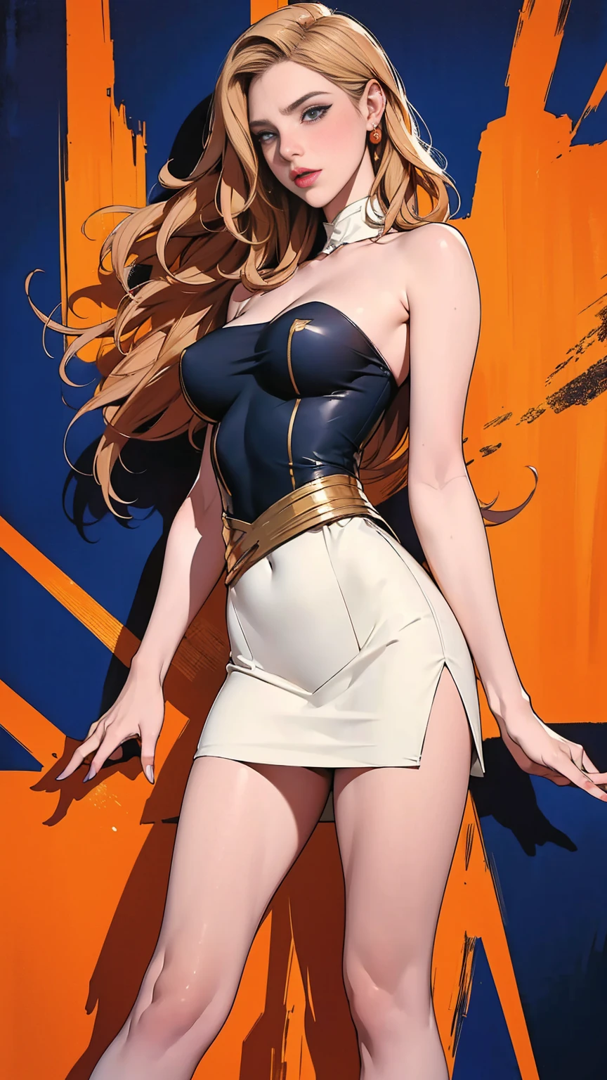 A Korean beautiful girl wearing a white vest and leggings and shorts, slender figure, full-body photo, long brown hair, bangs hairstyle bow, melon seed face, big eyes of Shui Lingling, sexy small mouth, slightly upturned lips, medium chest, background seaside park, sexy and charming, standing, super shorts, slim figure, sexy and charming