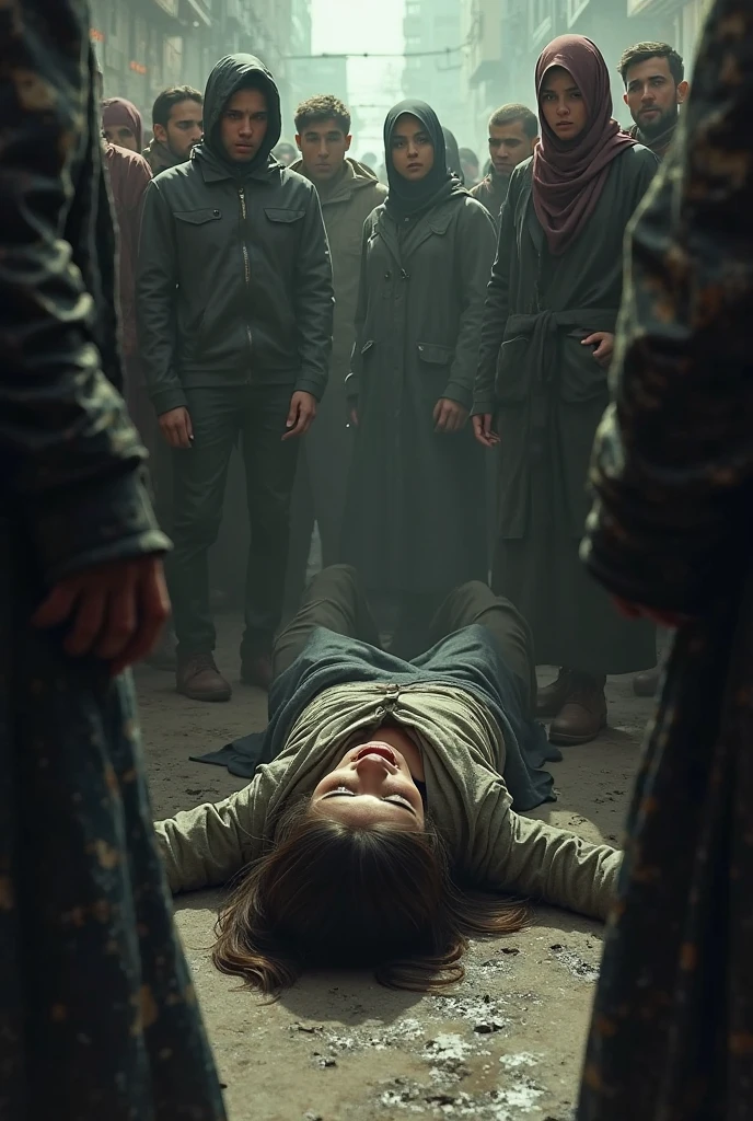 Villagers crowd around Sara’s unconscious body in the morning. The background music shifts to a somber, haunting tone.
Voiceover: "The next morning, the villagers found Sara lying motionless in the alley. She was in shock, repeating the same words over and over: ‘She was here. She came for me.’ Her parents took her to the city, but she was never the same again.""