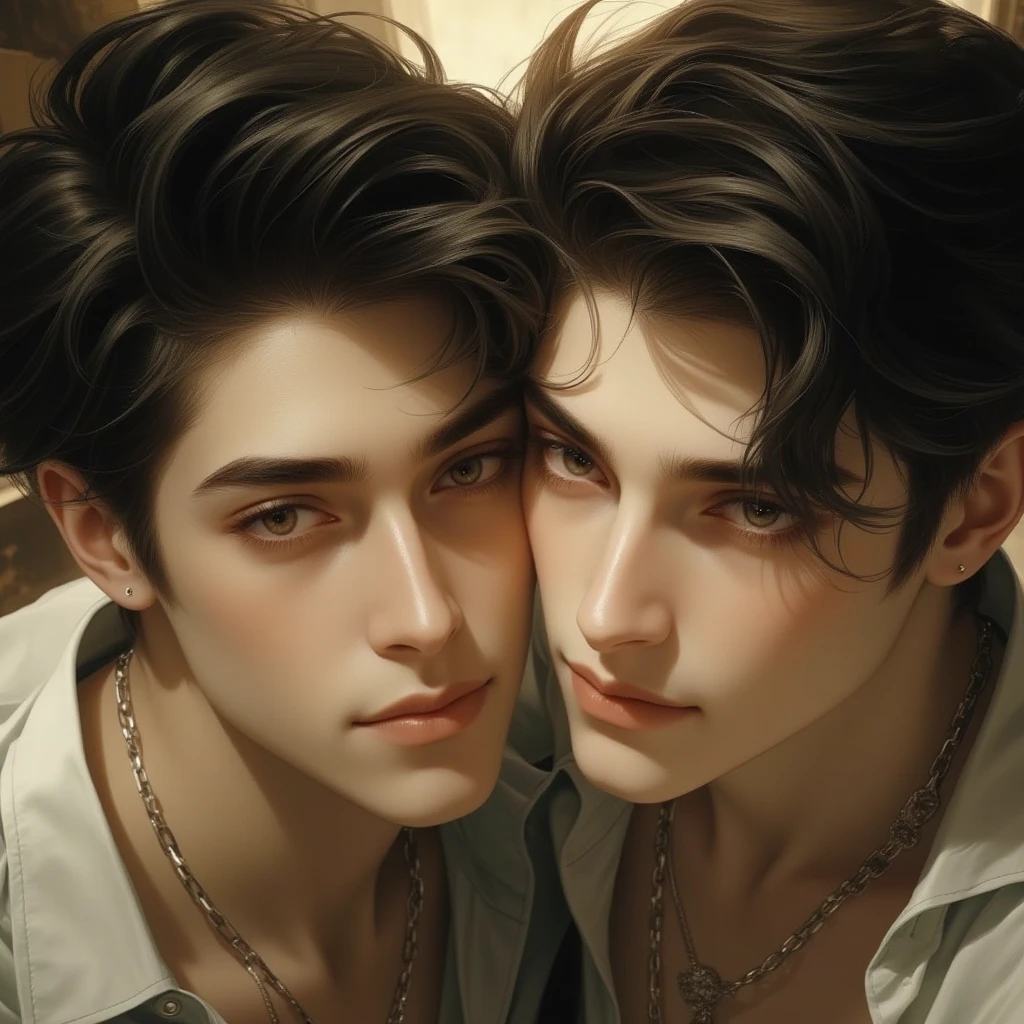 Two kissing men